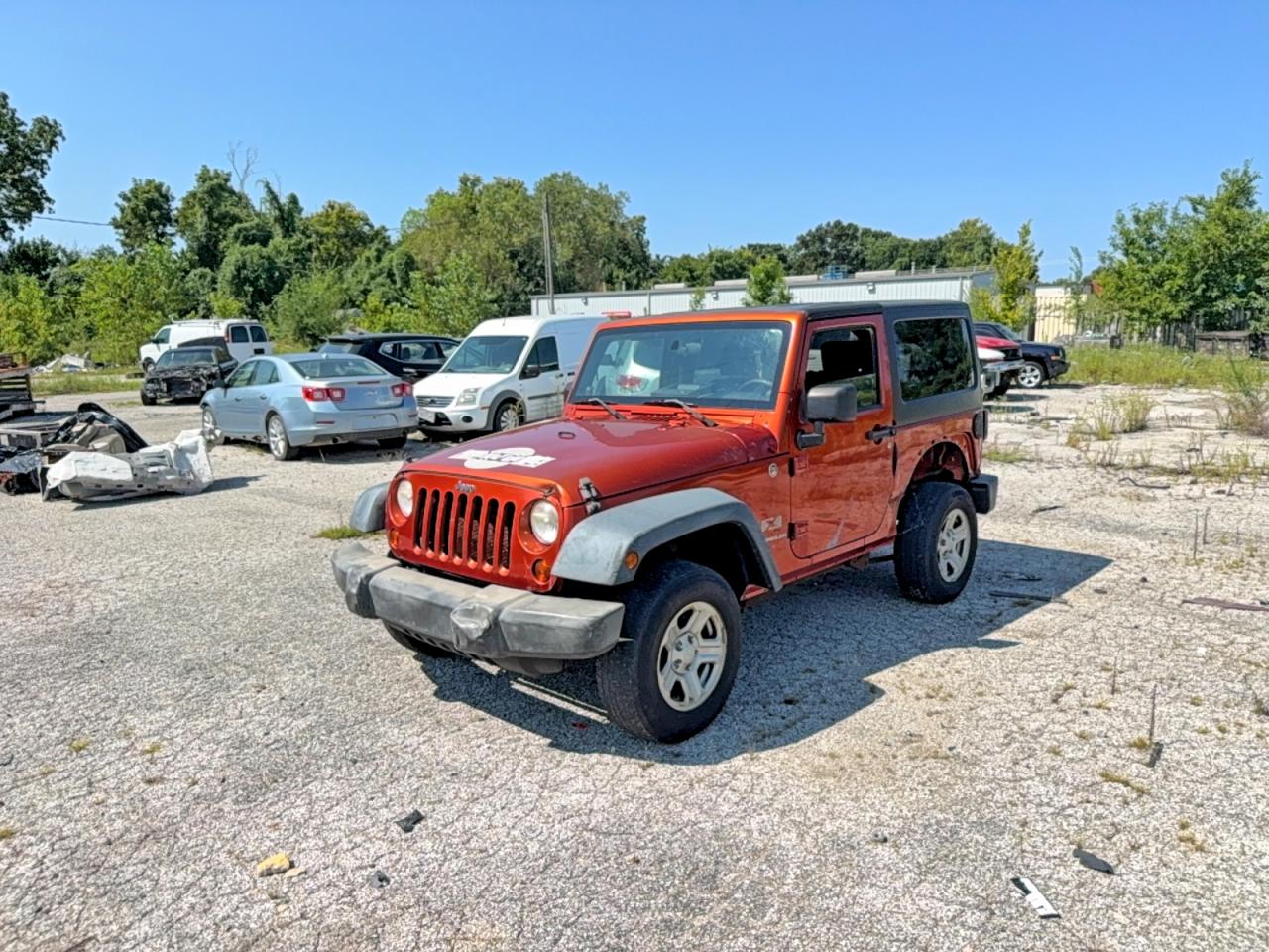 2009 Jeep Wrangler X Orange vin: 1J4FA24149L770116