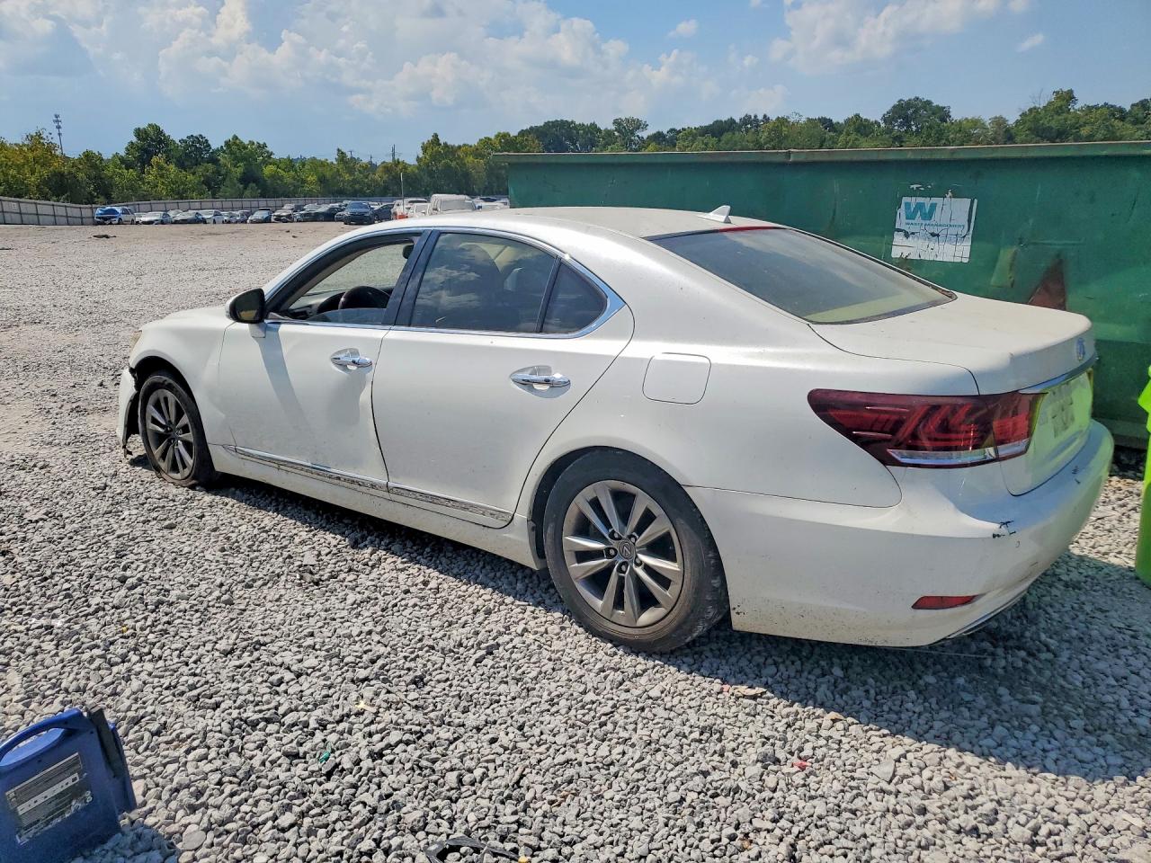 2013 Lexus Ls 460 White vin: JTHCL5EF1D5016746