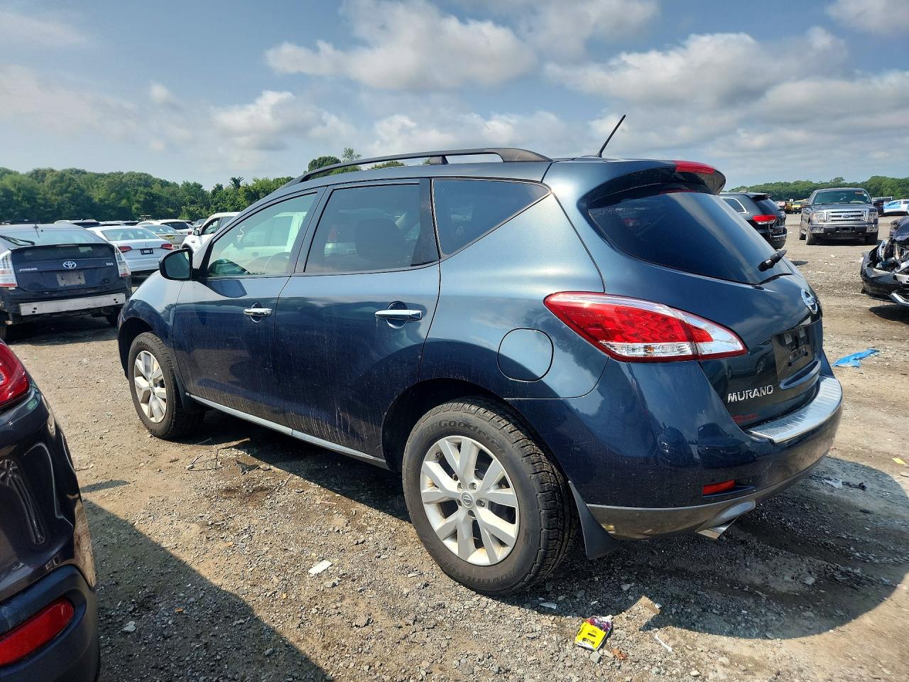 2014 Nissan Murano Sl Blue vin: JN8AZ1MWXEW508371