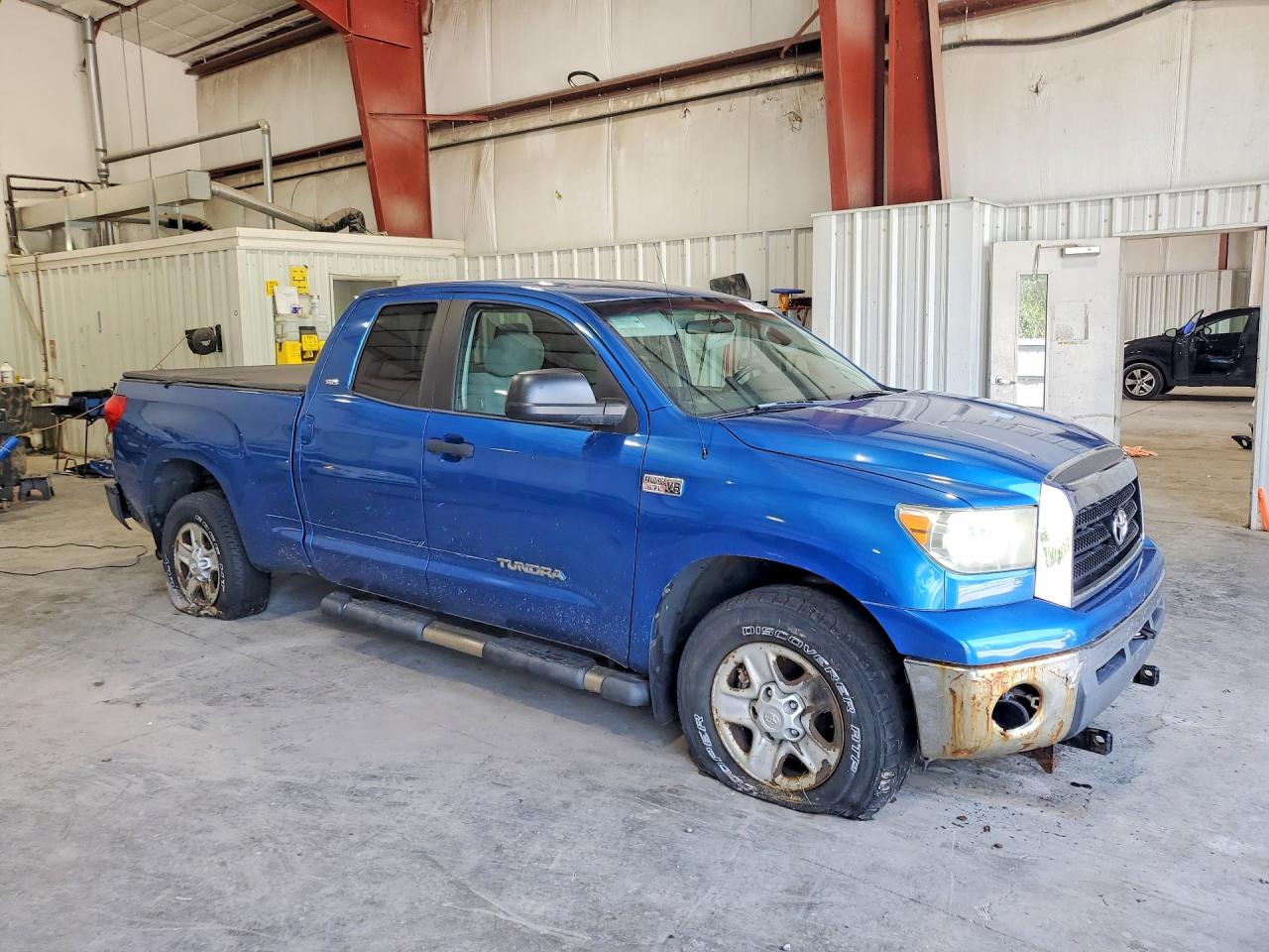 2007 Toyota Tundra Double Cab Sr5 Blue vin: 5TFBV54157X010941