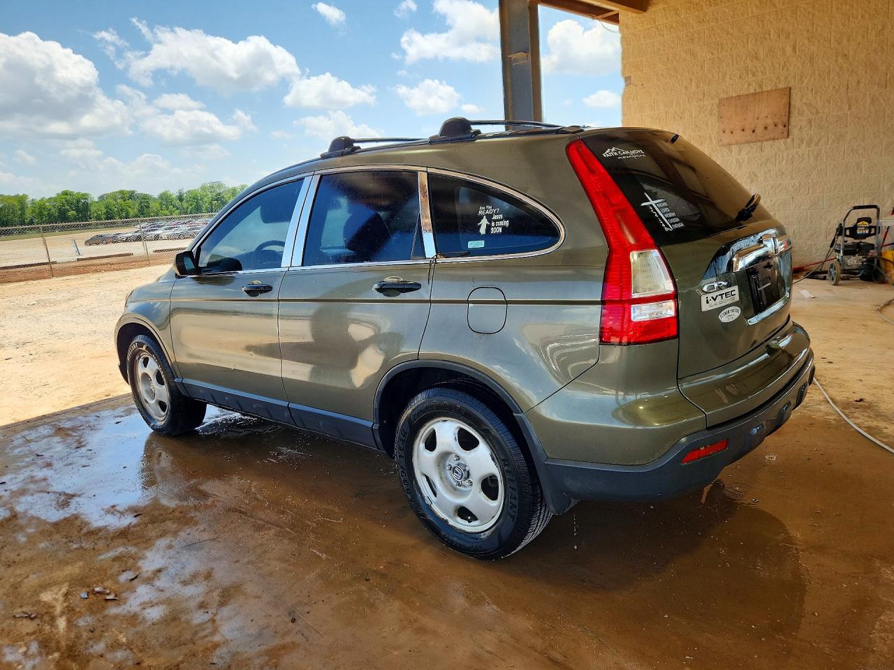 2007 Honda Cr-v Lx Green vin: JHLRE38357C047576