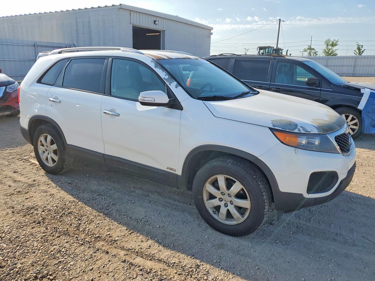 2013 Kia Sorento Lx White vin: 5XYKTDA26DG403455