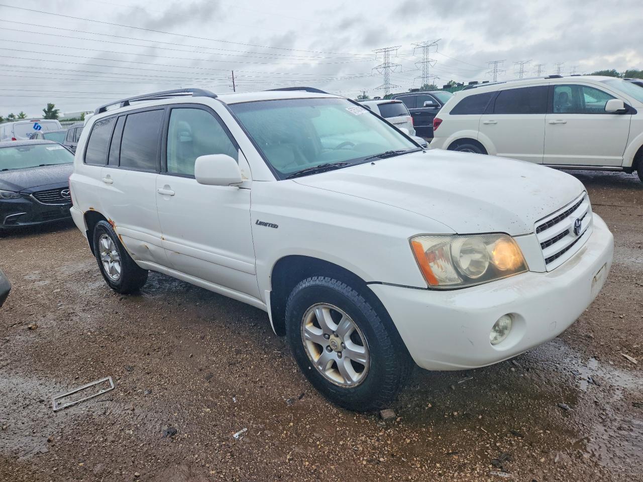 2002 Toyota Highlander Limited White vin: JTEGF21A720042244