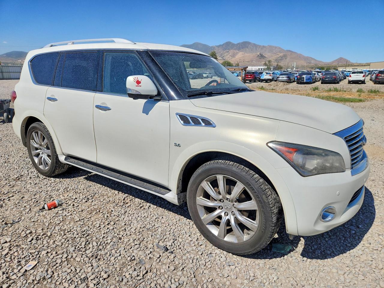 2014 Infiniti Qx80 Base White vin: JN8AZ2NE7E9067986