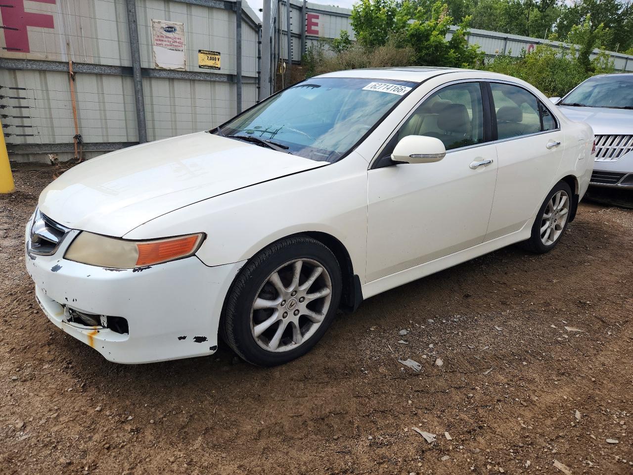 2006 Acura Tsx White vin: JH4CL96976C036577