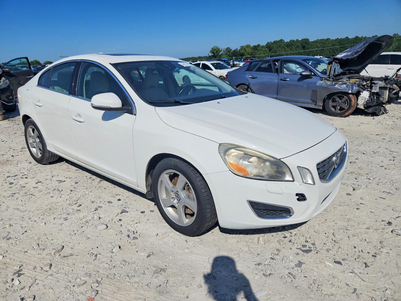 2013 Volvo S60 T5 White vin: YV1612FS4D2206311