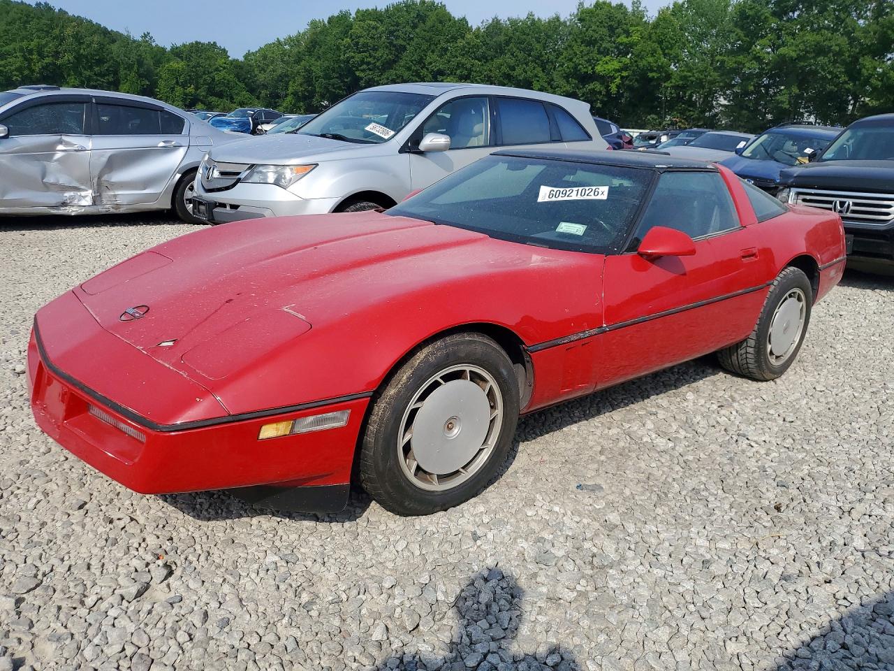 1986 Chevrolet Corvette Red vin: 1G1YY0781G5117115