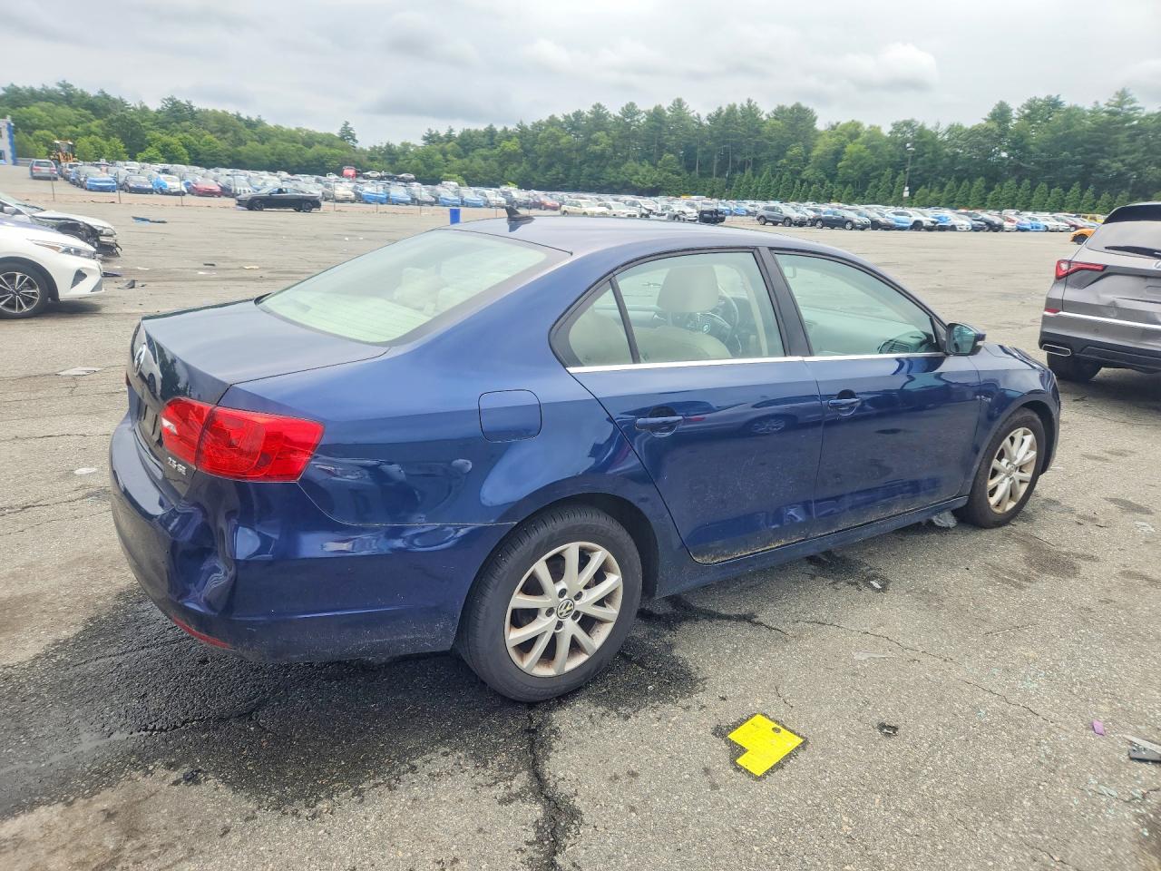 2013 Volkswagen Jetta Se Blue vin: 3VWDP7AJ4DM430112