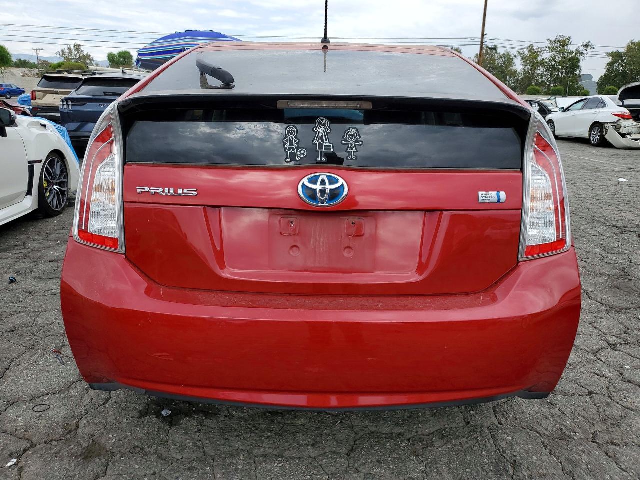 2012 Toyota Prius Two Red vin: JTDKN3DU4C1599668