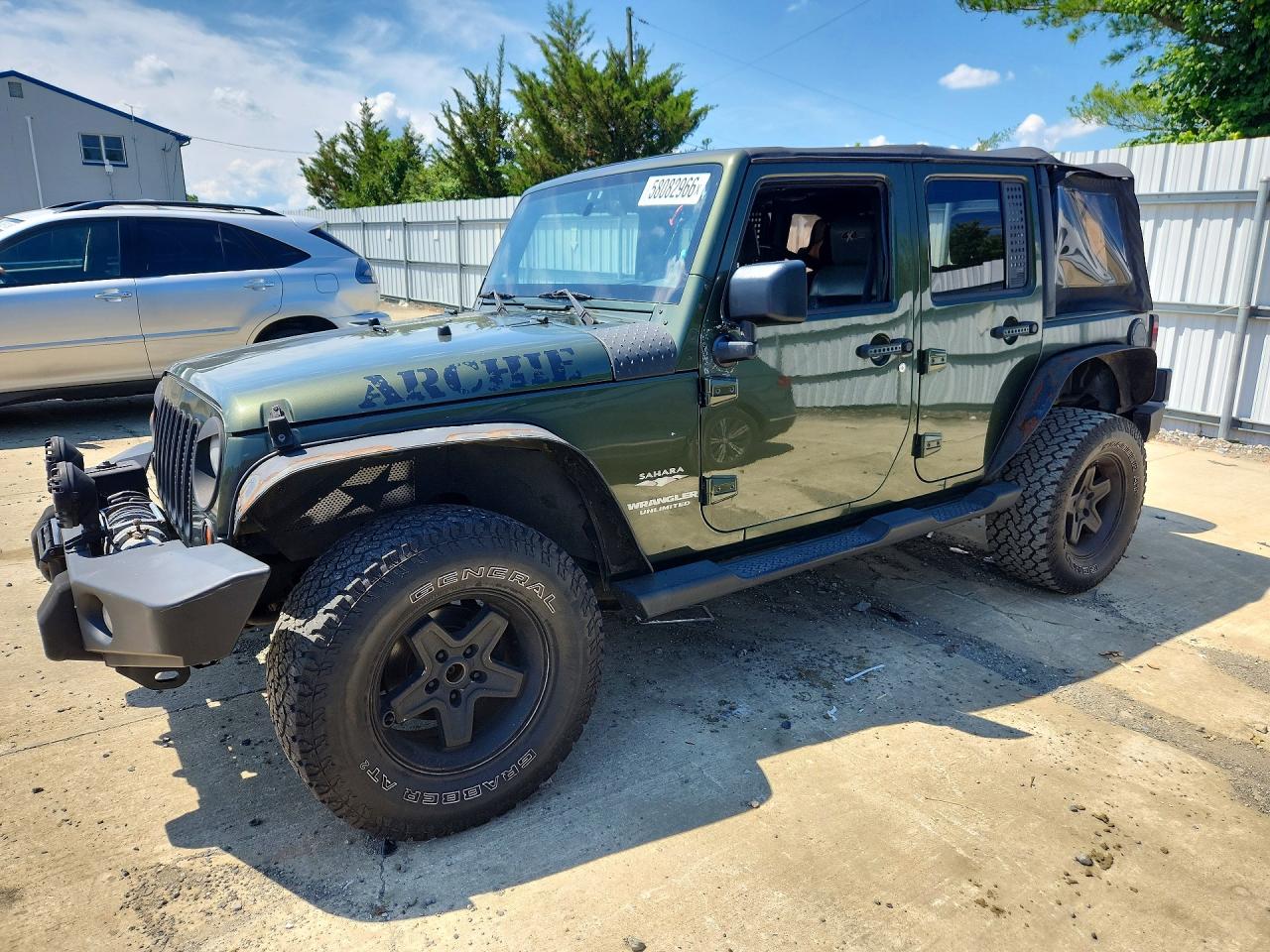 2009 Jeep Wrangler Unlimited Sahara Зеленый vin: 1J4GA59199L733965
