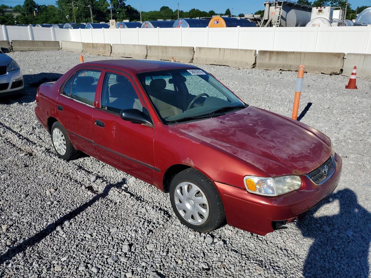 2001 Toyota Corolla Ce Red vin: 2T1BR12E01C432804