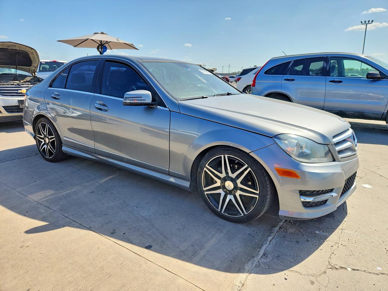 2013 Mercedes-benz C 250 Gray vin: WDDGF4HB3DR285116