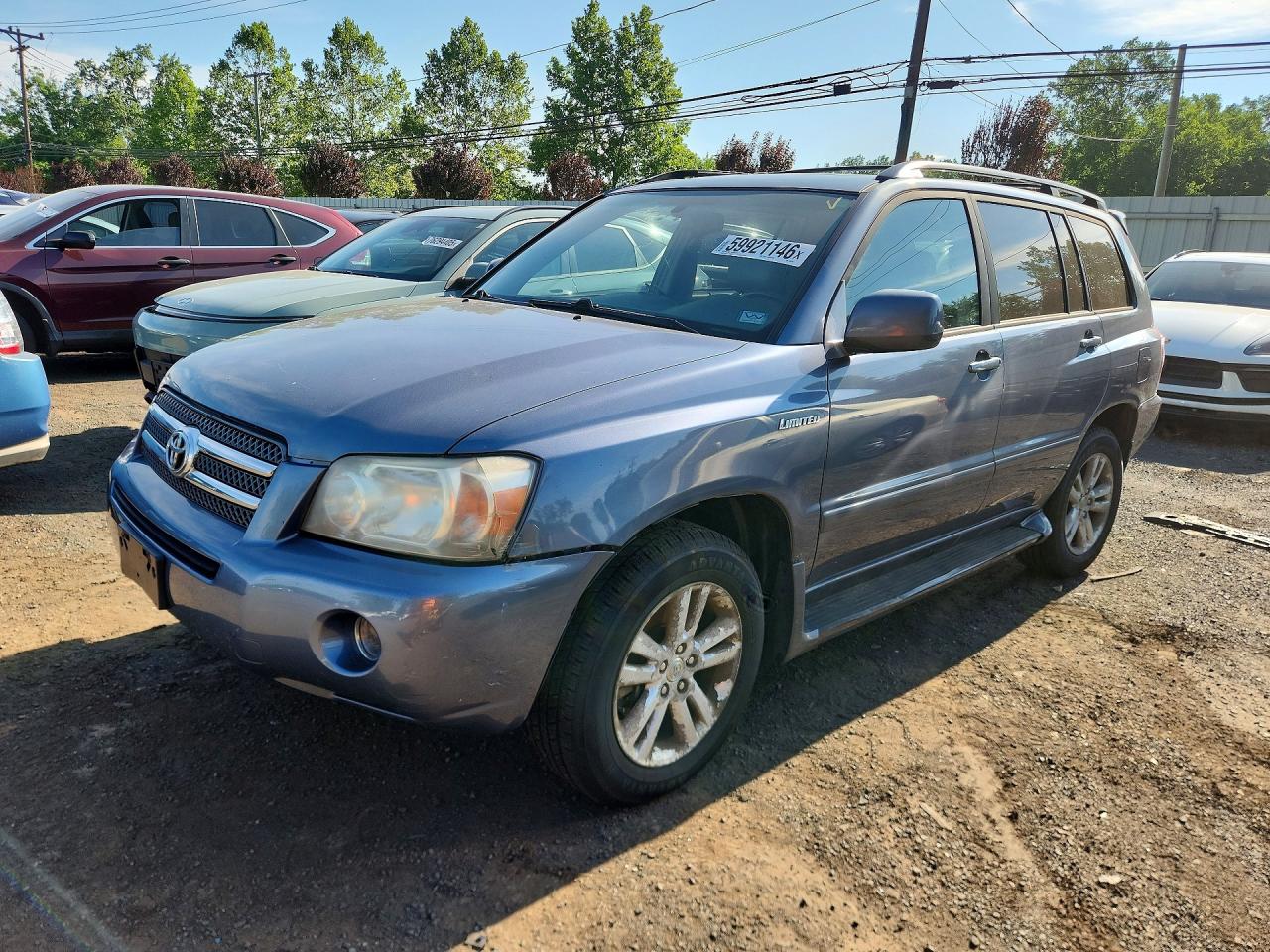 2006 Toyota Highlander Hybrid Blue vin: JTEEW21A960004768