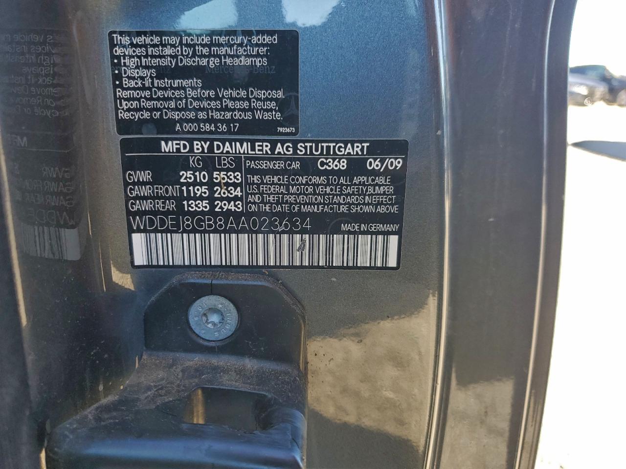 2010 Mercedes-benz Cl 550 4matic Gray vin: WDDEJ8GB8AA023634