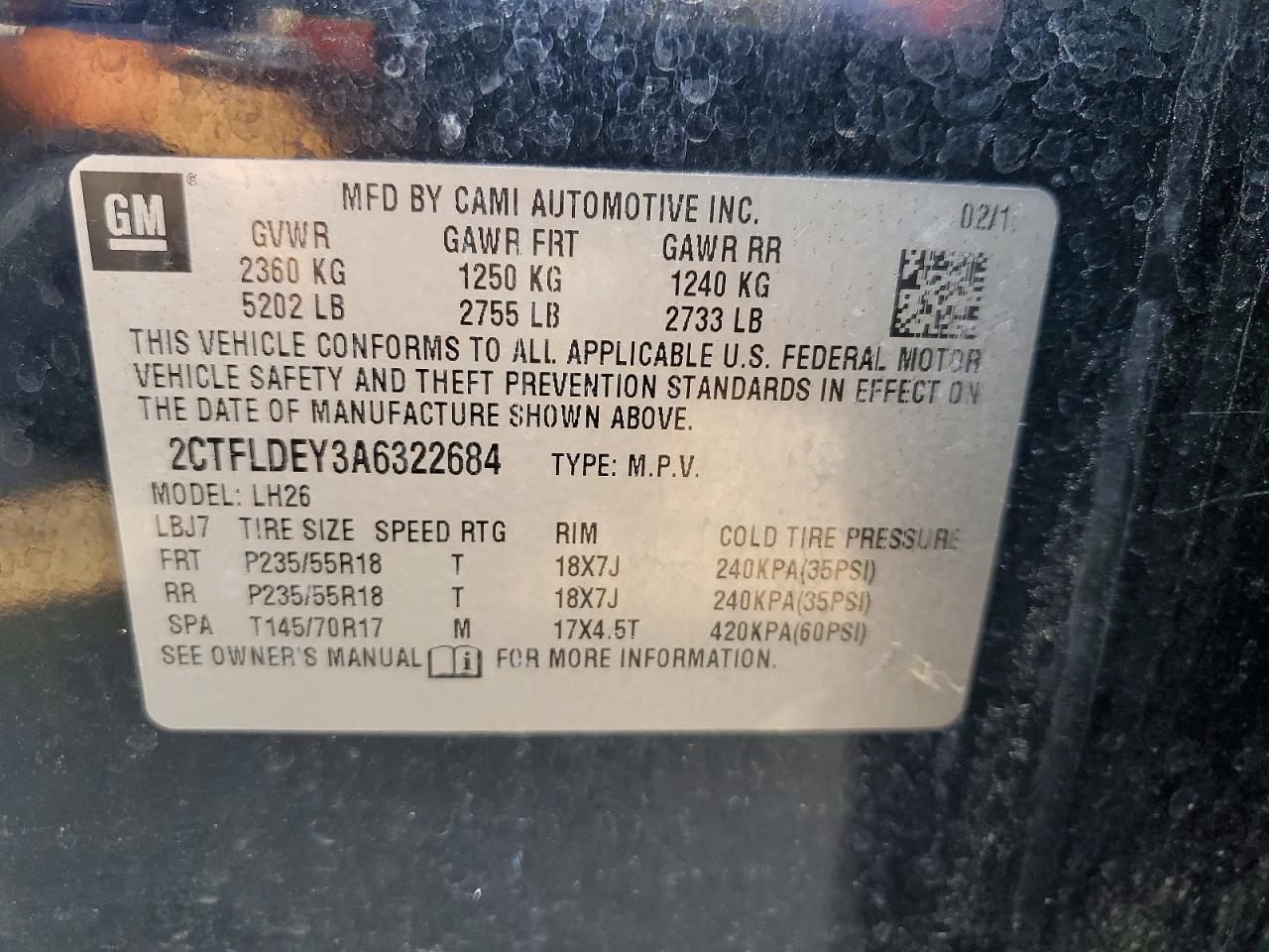 2010 Gmc Terrain Sle Black vin: 2CTFLDEY3A6322684