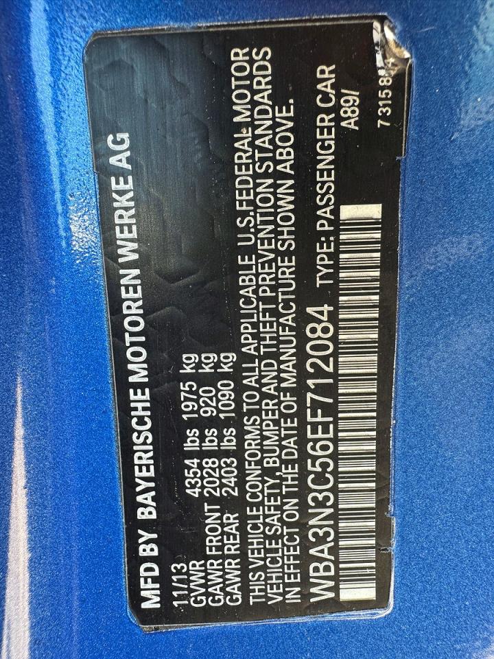 2014 Bmw 428 I Blue vin: WBA3N3C56EF712084