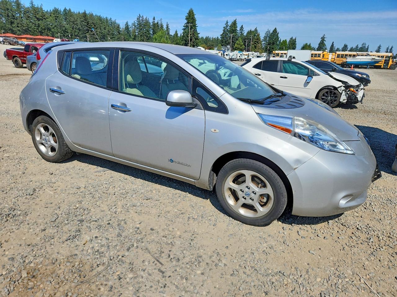 2011 Nissan Leaf Sv Silver vin: JN1AZ0CP4BT000834