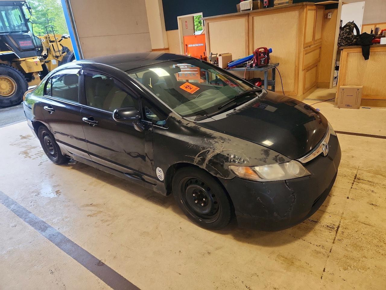 2007 Honda Civic Lx Black vin: 1HGFA16597L054827