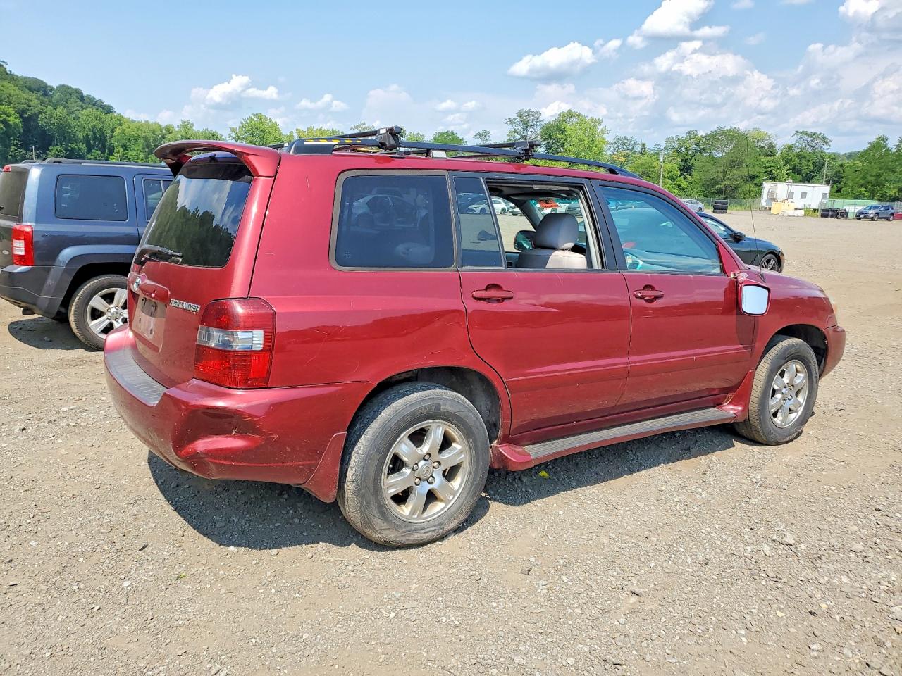2007 Toyota Highlander Sport Red vin: JTEHP21A370201320