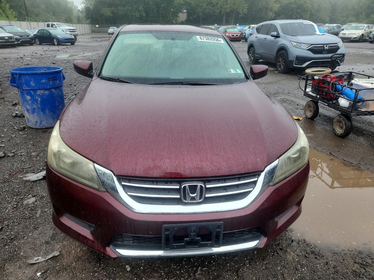 2014 Honda Accord Lx Maroon vin: 1HGCR2F35EA059435