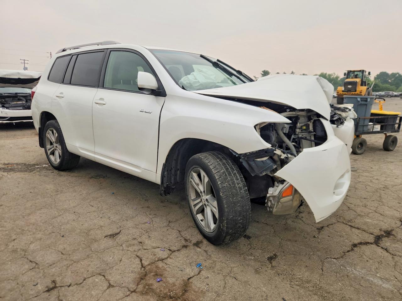 2008 Toyota Highlander Sport White vin: JTEES43A682037934