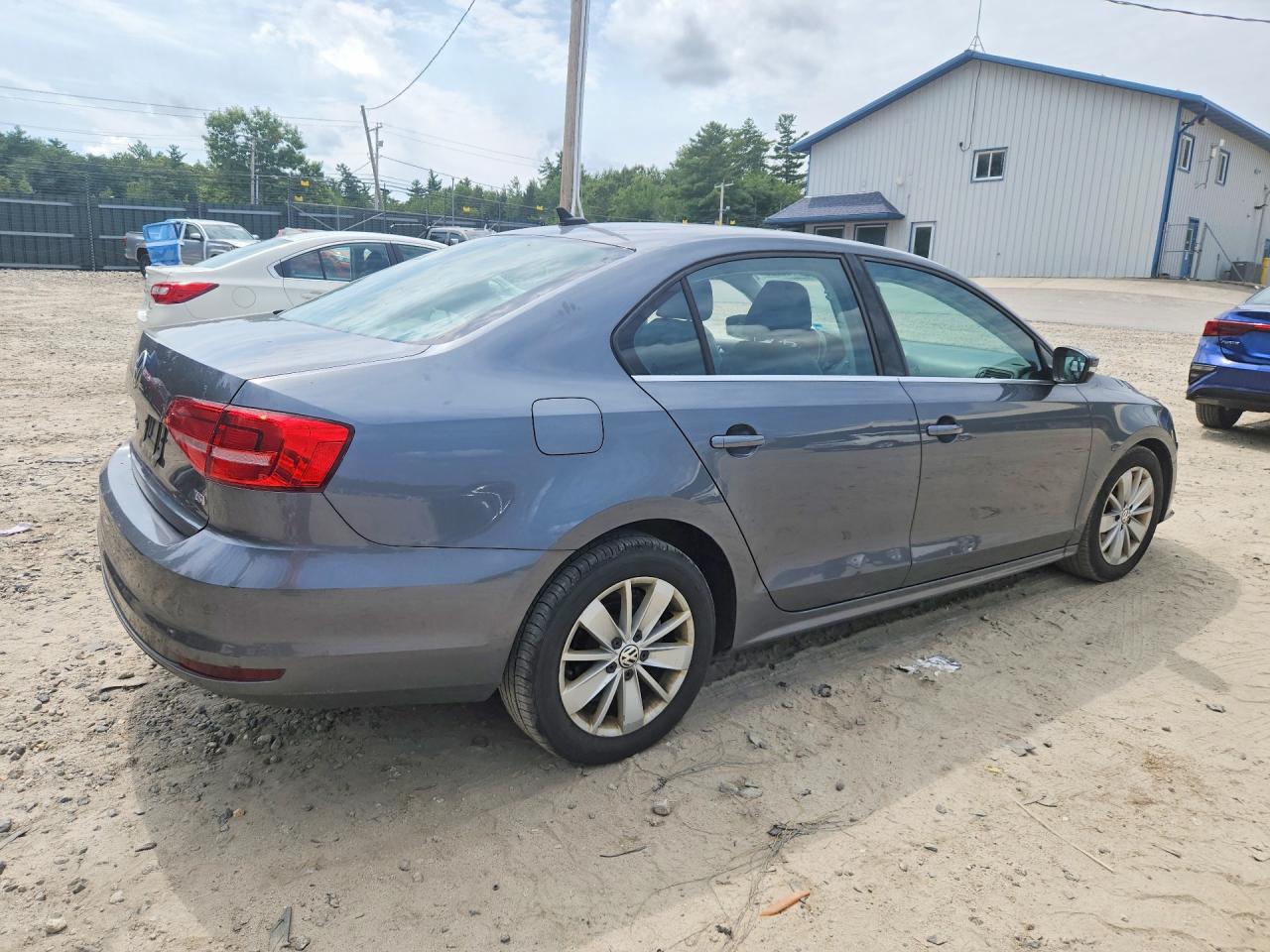 2015 Volkswagen Jetta Se Blue vin: 3VWD17AJ0FM334319
