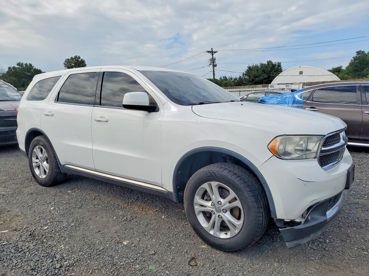 2013 Dodge Durango Sxt White vin: 1C4RDJAG2DC580062