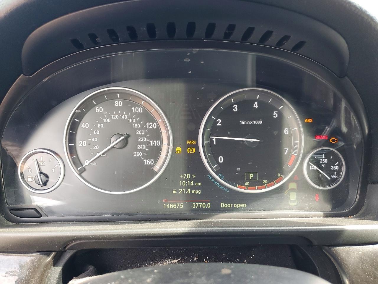 2014 Bmw 528 Xi Черный vin: WBA5A7C5XED219435