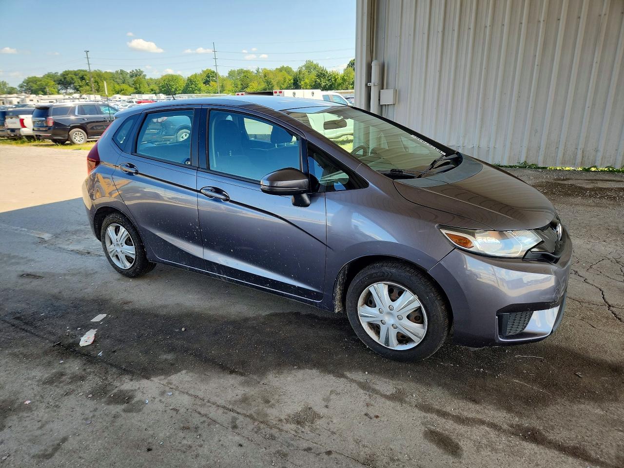 2015 Honda Fit Lx Gray vin: 3HGGK5H53FM716081