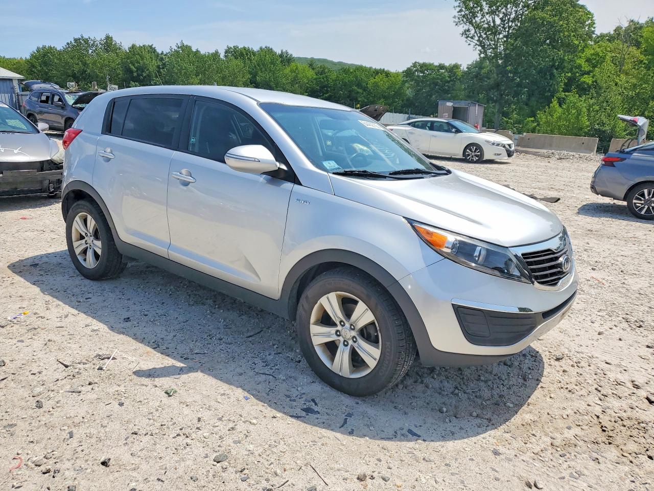 2012 Kia Sportage Lx Silver vin: KNDPBCA22C7307899