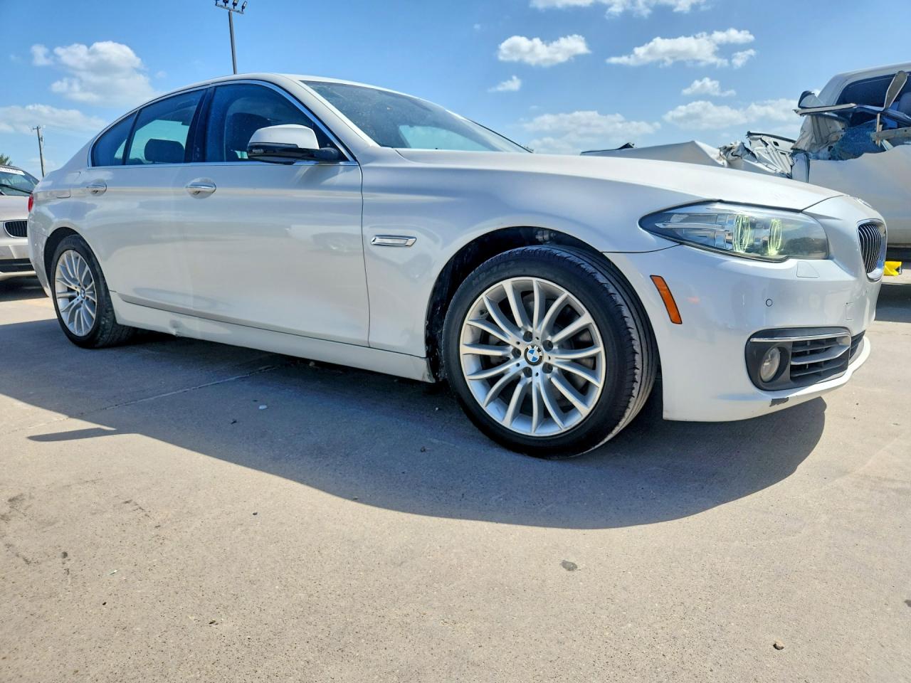 2015 Bmw 528 I White vin: WBA5A5C54FD513869