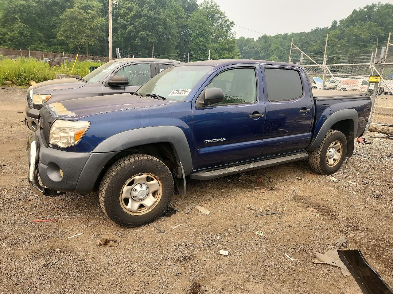 2008 Toyota Tacoma Double Cab Prerunner Blue vin: 3TMJU62N78M059396