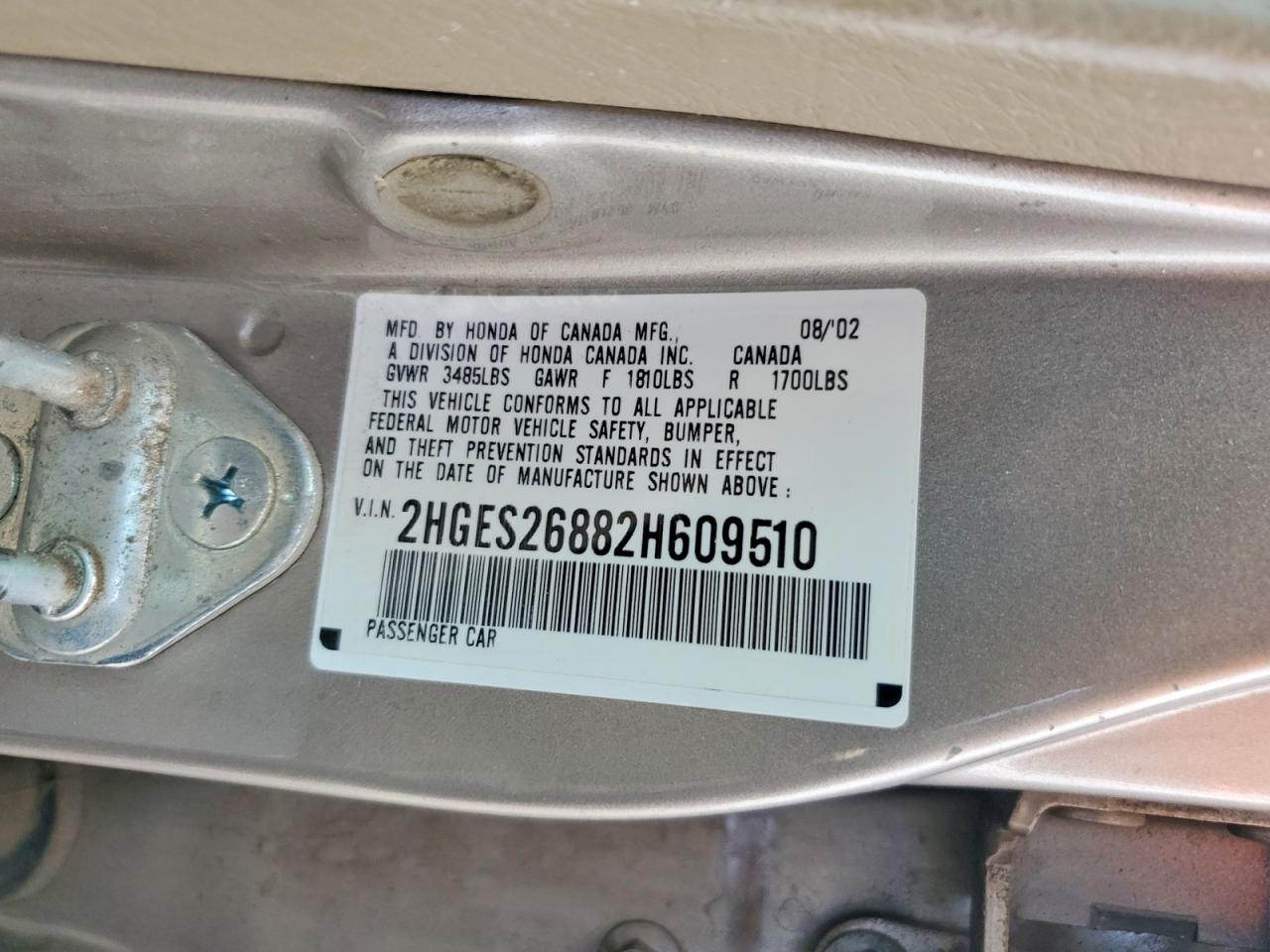 2002 Honda Civic Ex Tan vin: 2HGES26882H609510
