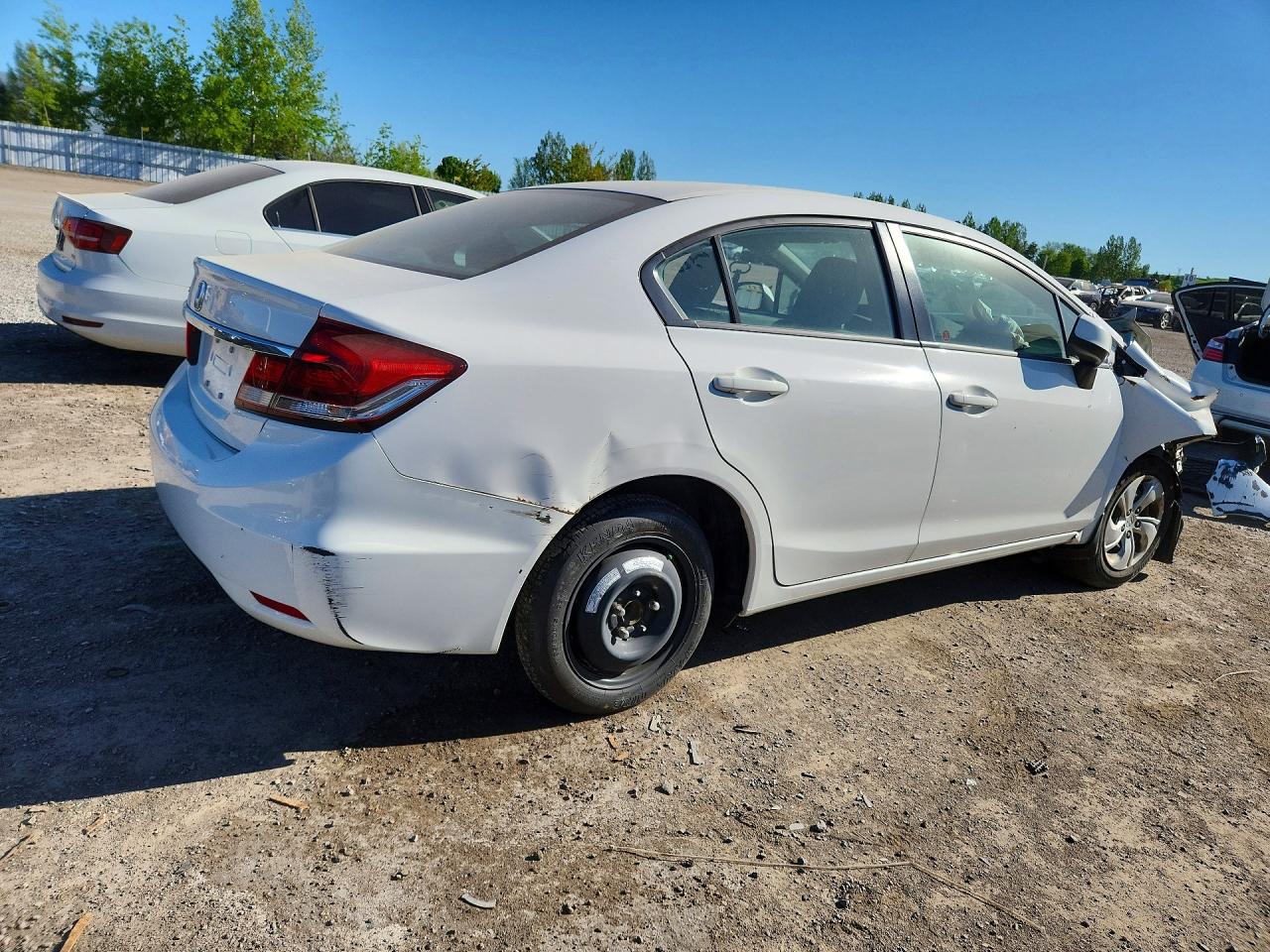 2013 Honda Civic Lx White vin: 2HGFB2F40DH030032