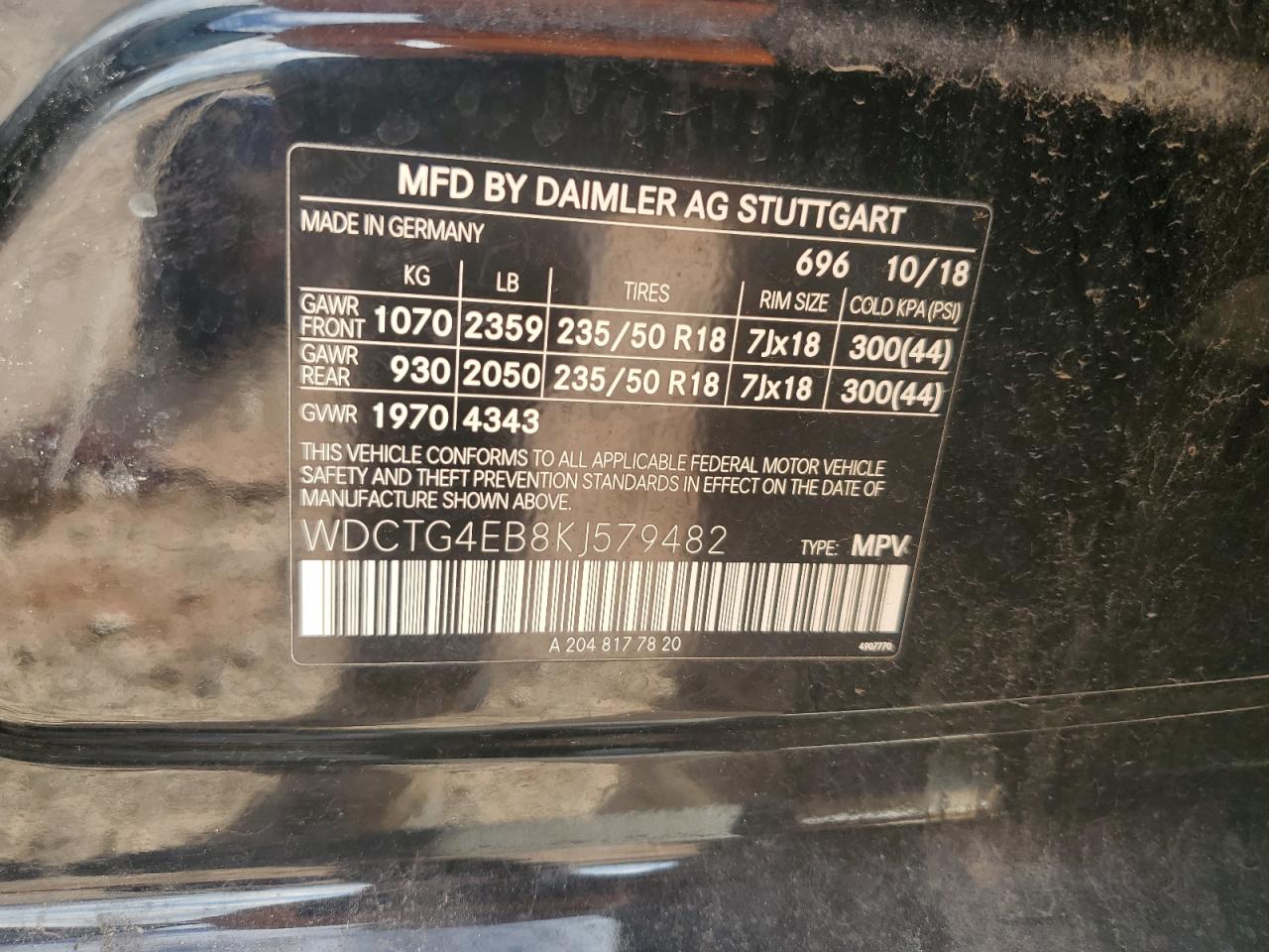 2019 Mercedes-benz Gla 250 Black vin: WDCTG4EB8KJ579482