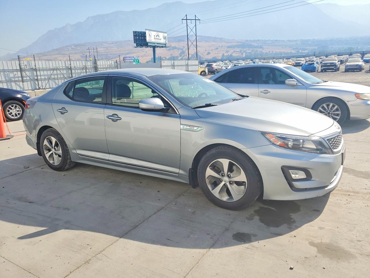 2014 Kia Optima Hybrid Серебряный vin: KNAGM4AD9E5071684