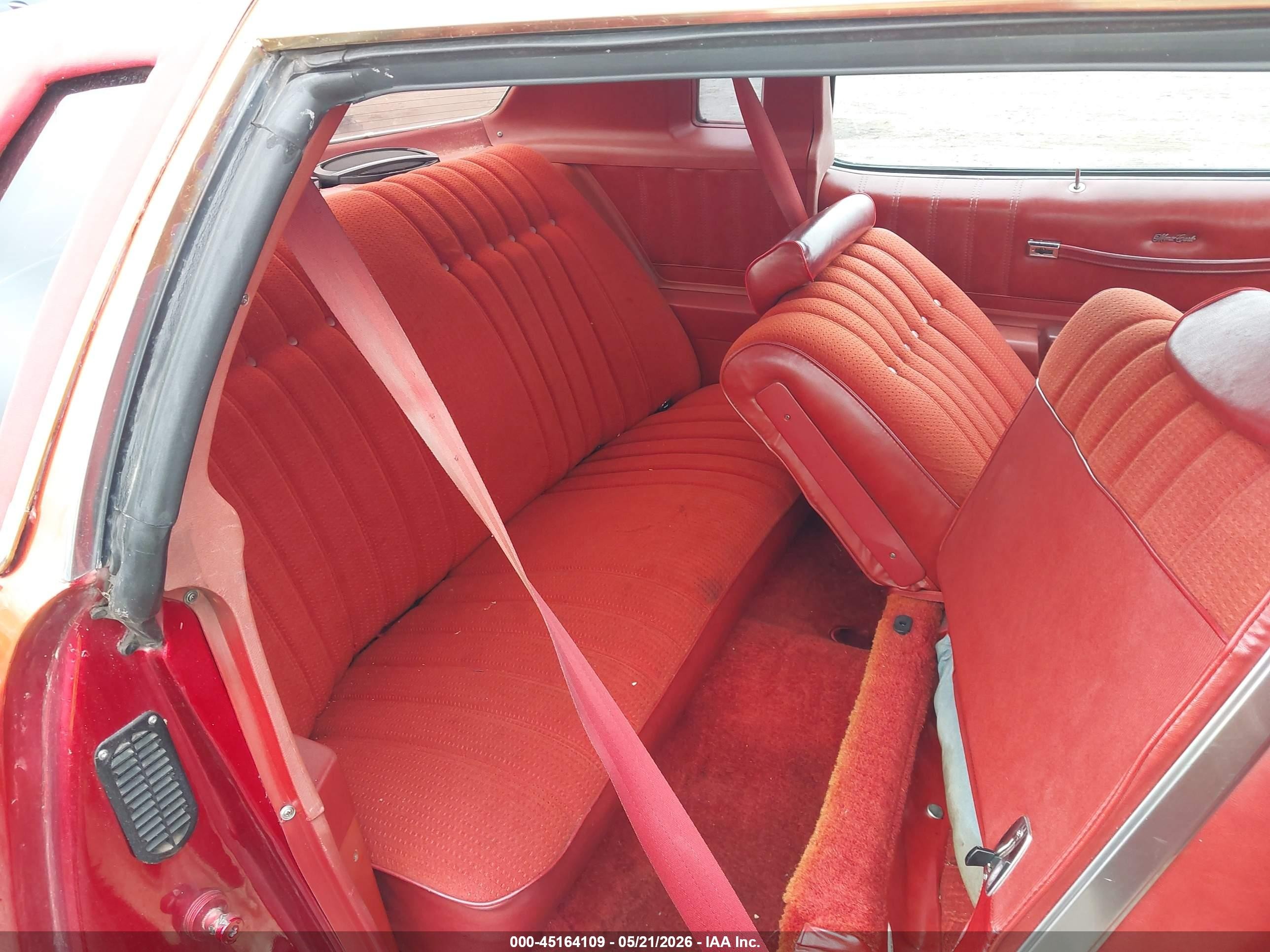 1977 Chevrolet Monte Carlo Red vin: 1H57U7R425596