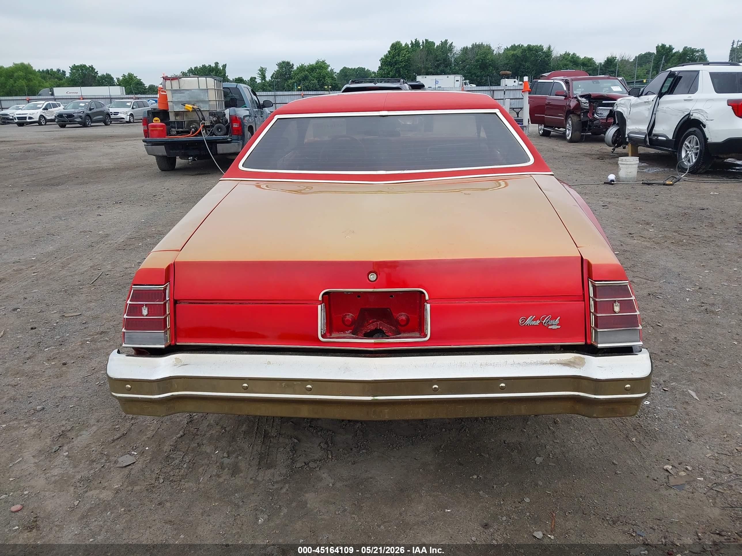 1977 Chevrolet Monte Carlo Red vin: 1H57U7R425596