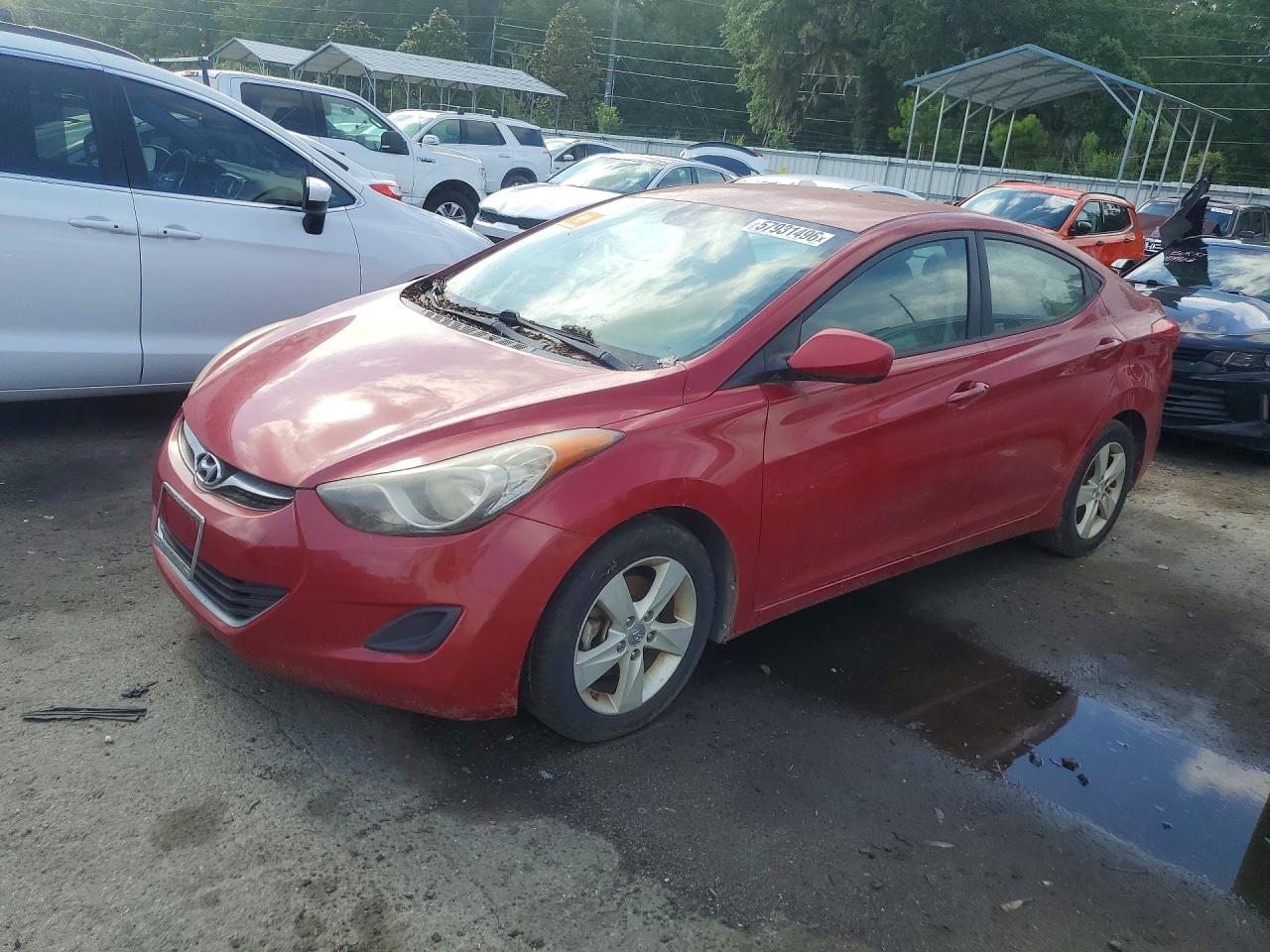 2013 Hyundai Elantra Gls Red vin: KMHDH4AE6DU936243