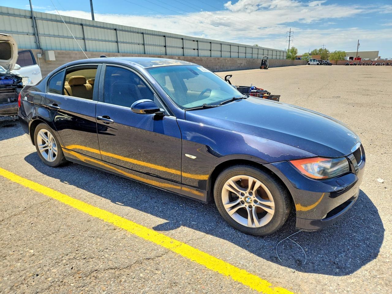 2008 Bmw 328 I Blue vin: WBAVA33538KX87714