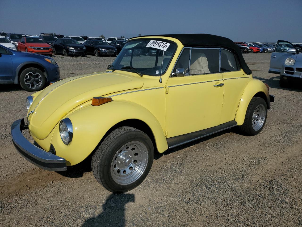 1978 Volkswagen Beetle Yellow vin: 1582020185