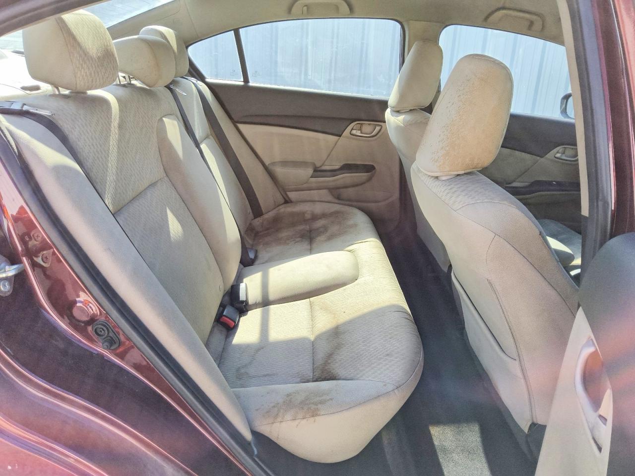 2015 Honda Civic Lx Burgundy vin: 19XFB2F50FE093539