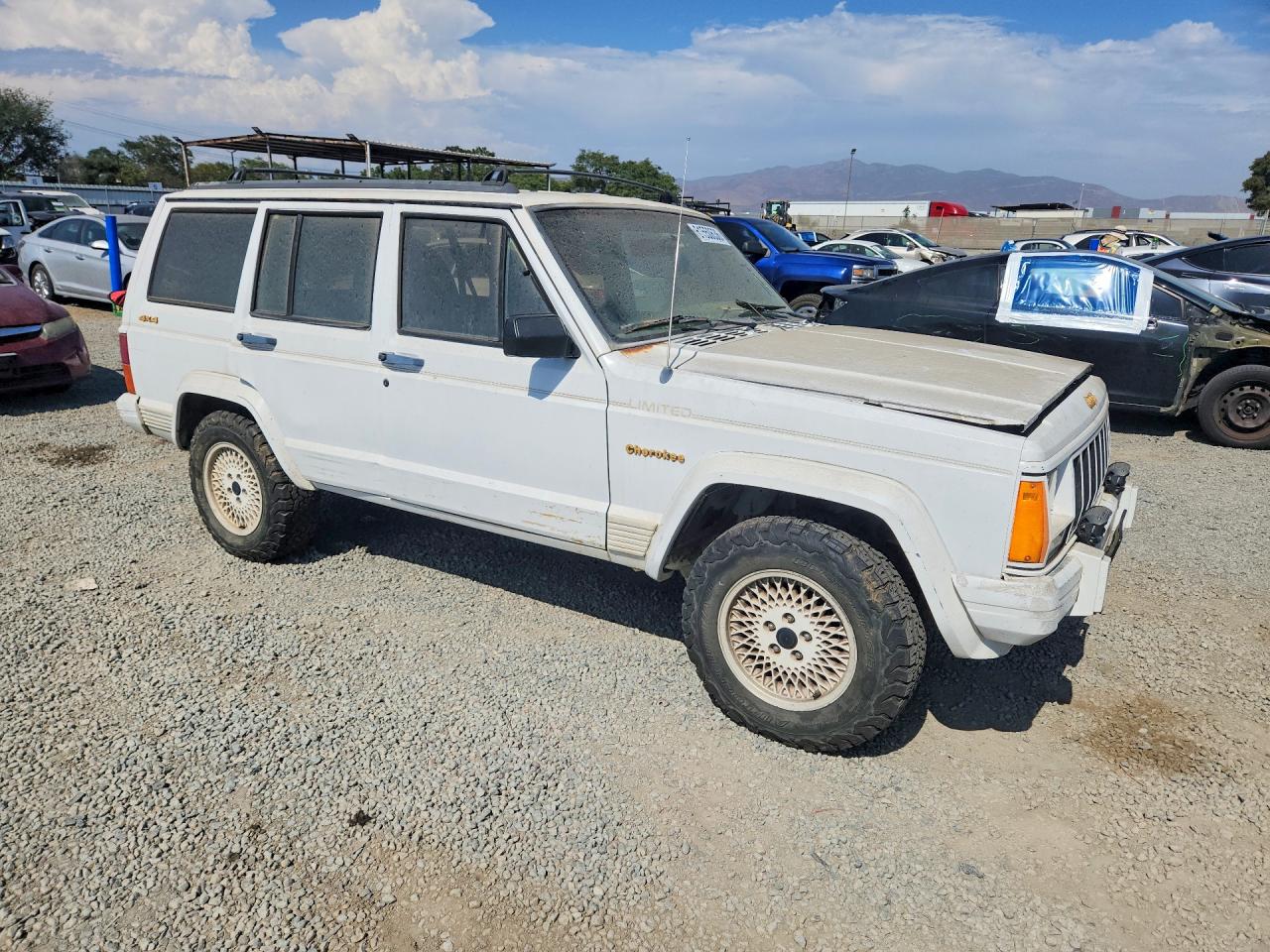 1991 Jeep Cherokee Limited White vin: 1J4FJ78S5ML624512