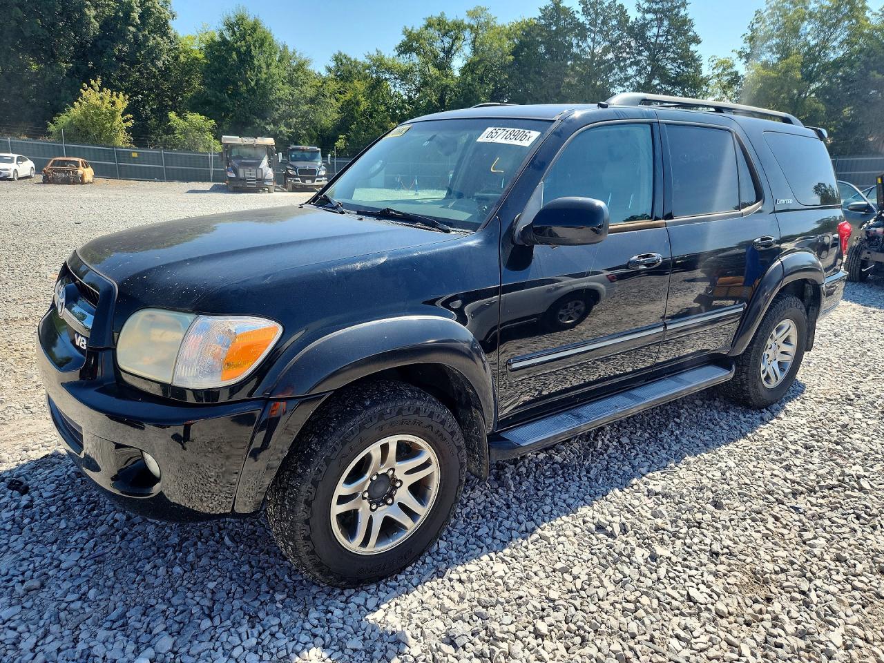 2006 Toyota Sequoia Limited Black vin: 5TDBT48A96S266143