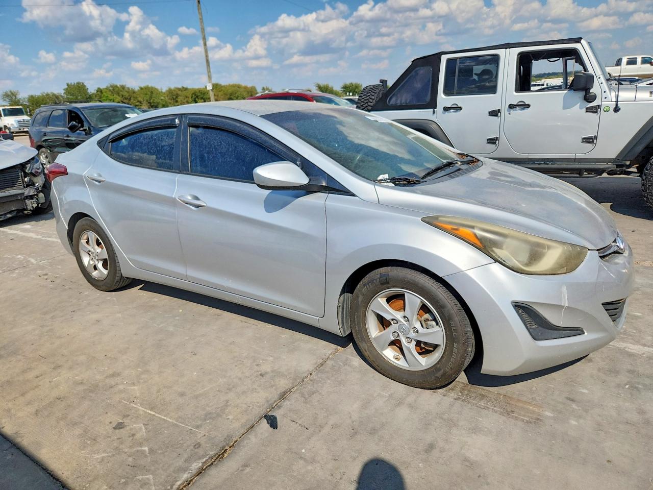 2014 Hyundai Elantra Se Silver vin: 5NPDH4AE4EH489668