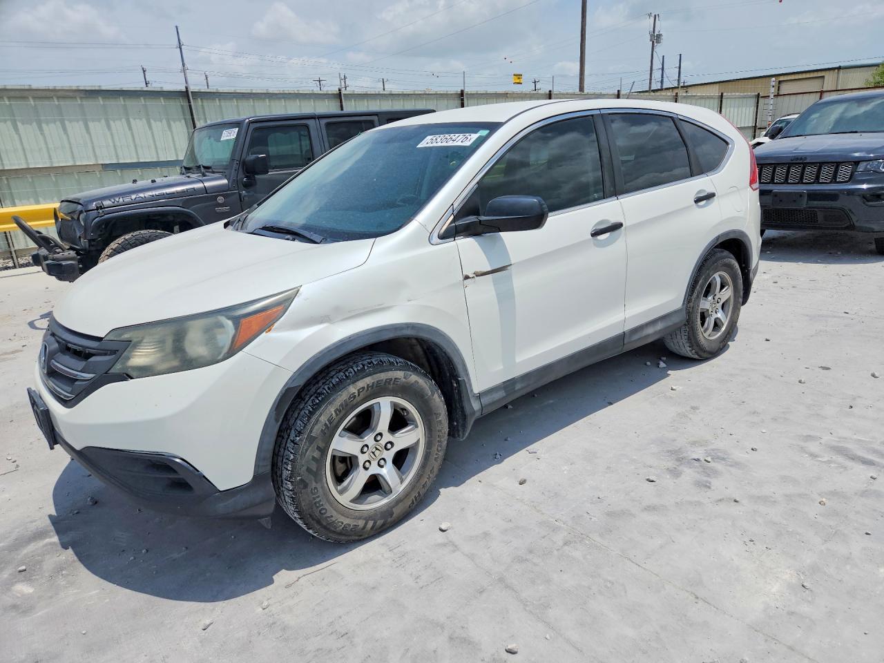 2013 Honda Cr-v Lx White vin: 5J6RM3H30DL027841
