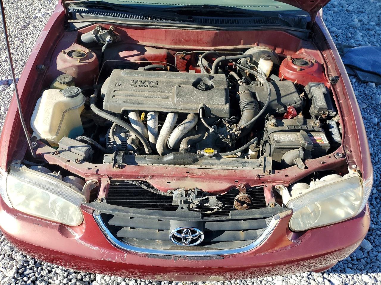 2001 Toyota Corolla Ce Red vin: 2T1BR12E01C432804