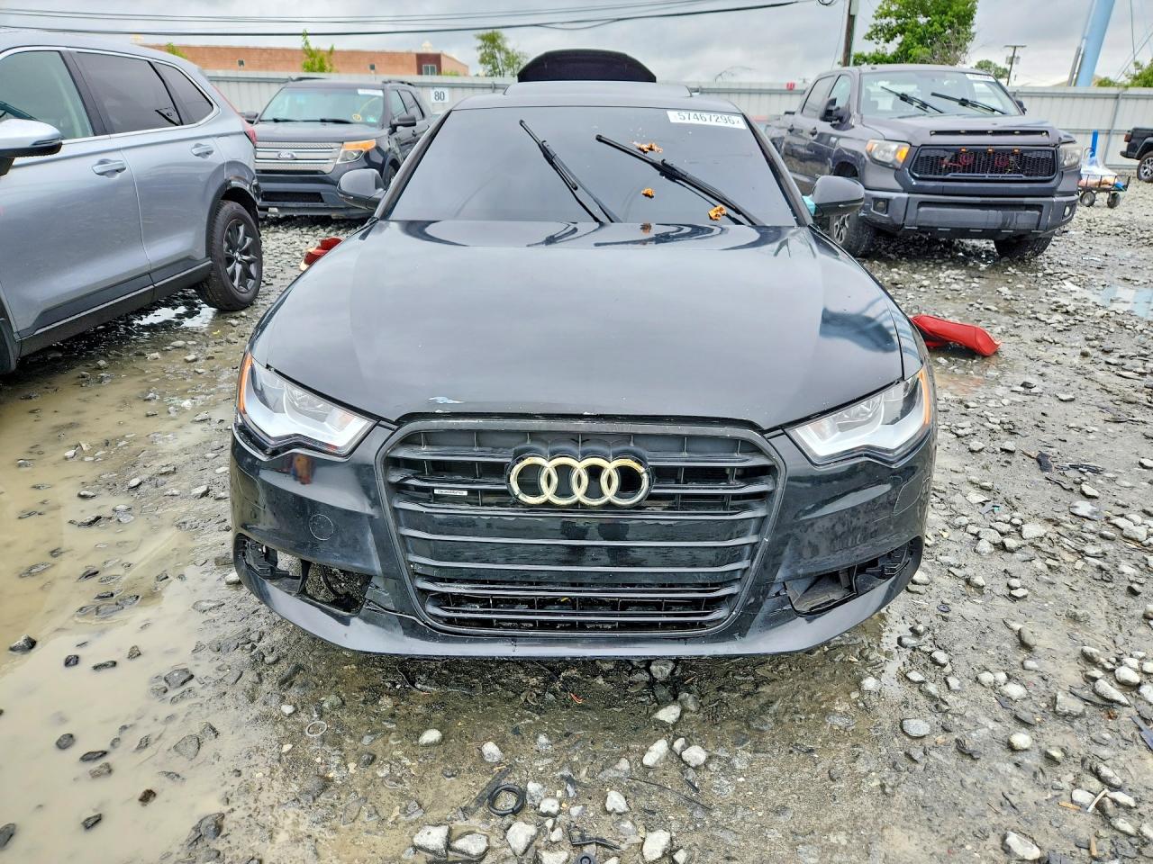 2012 Audi A6 Black vin: WAUBGAFC3CN023899
