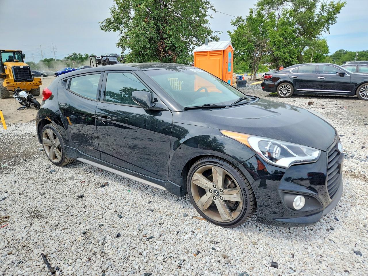 2013 Hyundai Veloster Turbo Black vin: KMHTC6AE8DU126117