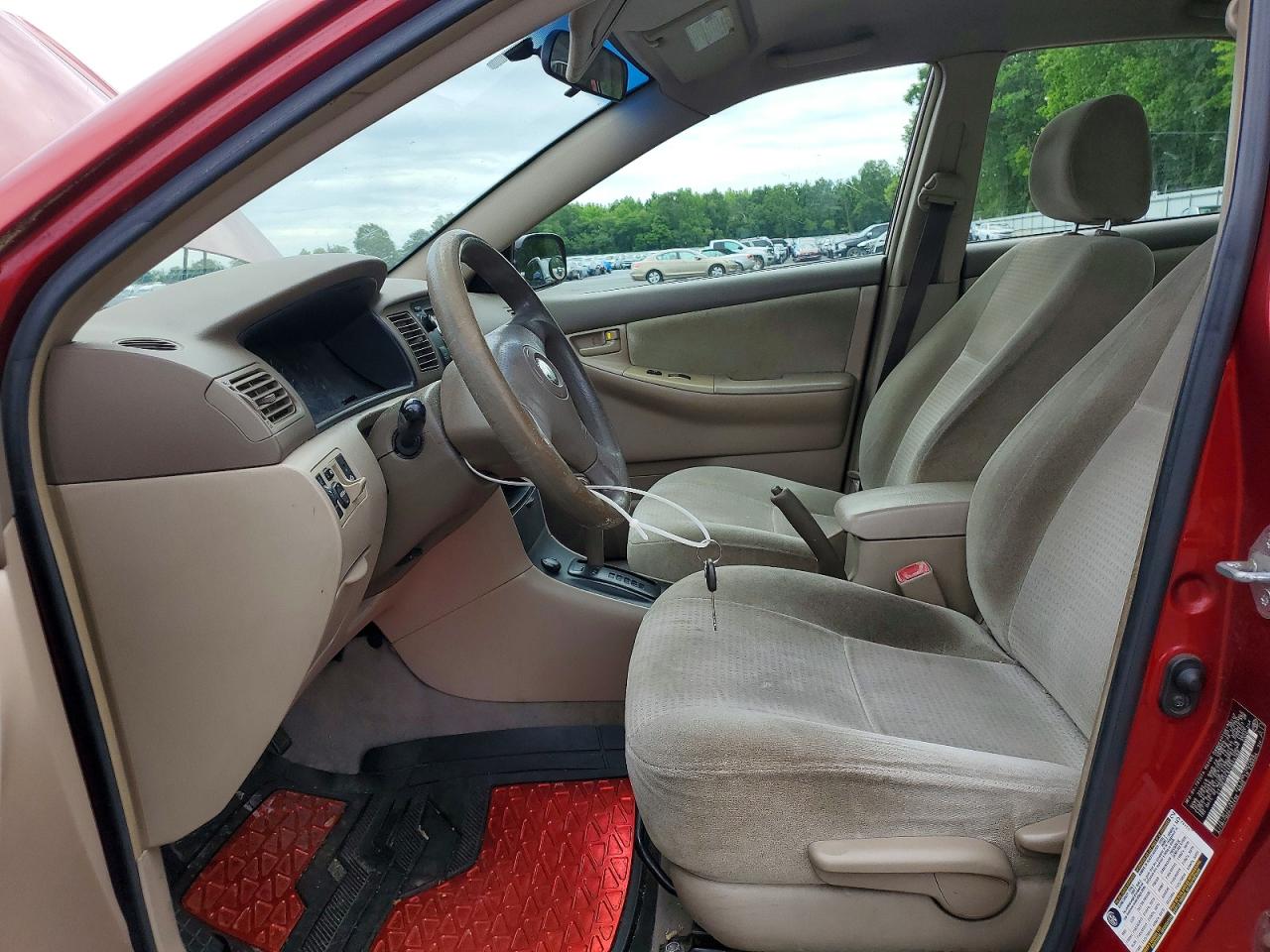 2007 Toyota Corolla Ce Red vin: 2T1BR32E87C849186